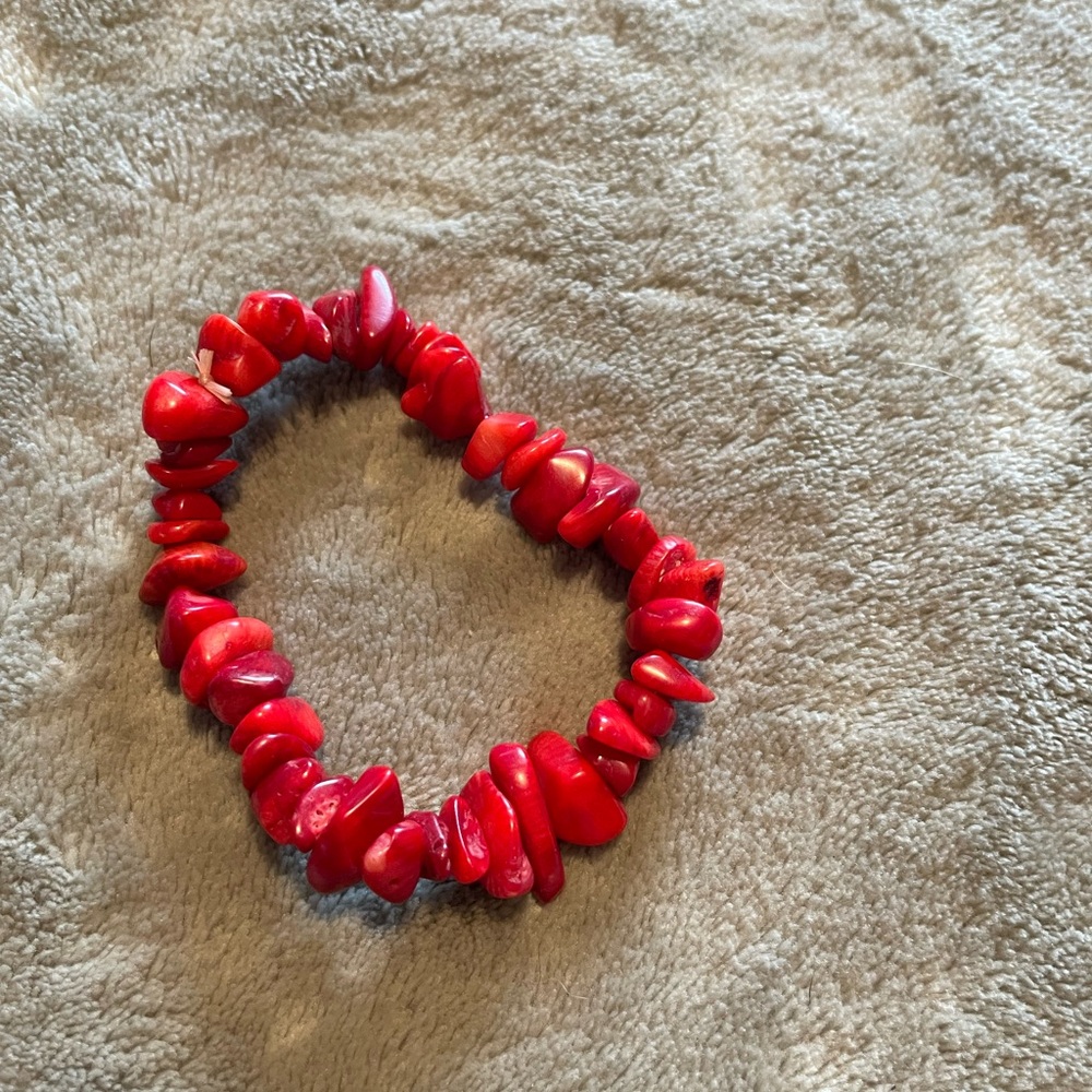 Red Beaded Bracelet